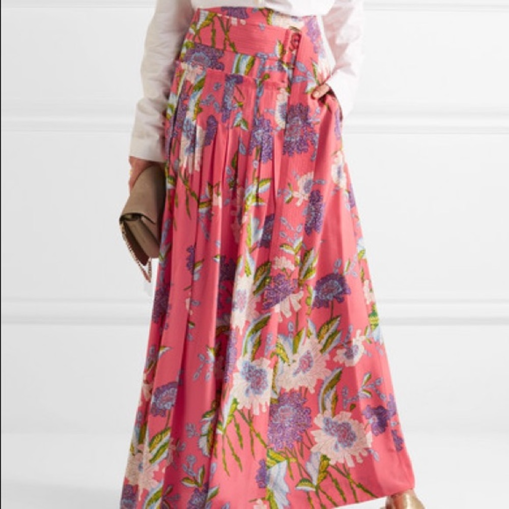 Dianne Von Furstenburg Floral wrap maxi skirt